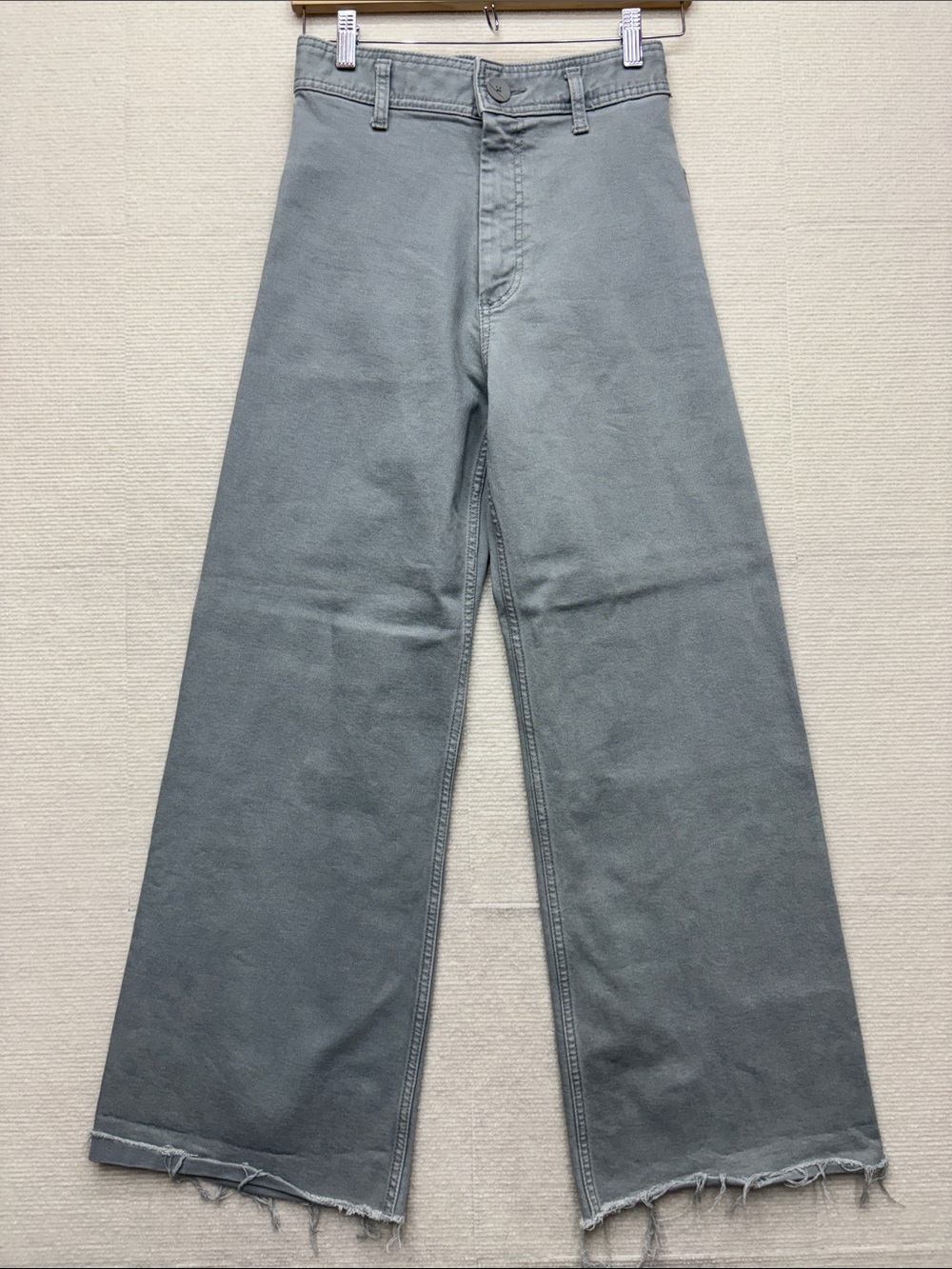 Zara 4 Wide Leg jeans in Faded Sage Green